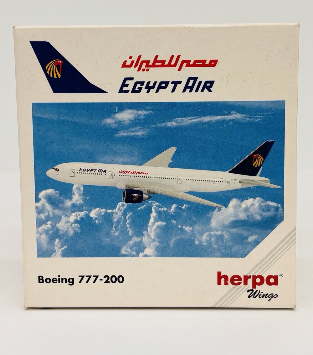Herpa Wings 1:500 Egypt Air Boeing 777-200 Diecast 506410 New